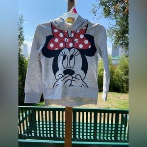 Minnie Mouse girls sweater with bow hoodie